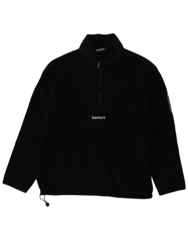 Timberland Pull Polaire à Col Zippé Homme Noir Moyen Polyester