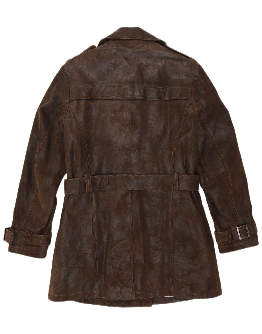 Frieda & Freddies Damen Ledermantel IT 44 Mittelbraun