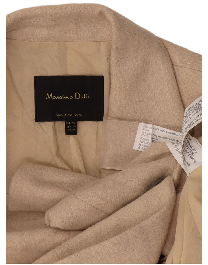 Giacca blazer da donna a 1 bottone Massimo Dutti EU 36 XS Beige Lana