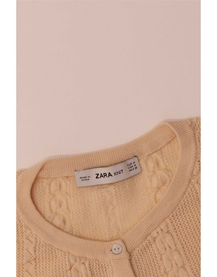Sweter damski Zara z guzikami pod szyją, UK 12, średni beż
