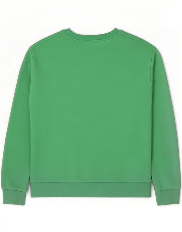 Marks & Spencer Womens Oversized Sweatshirt Jumper UK 10 Small Green Cotton