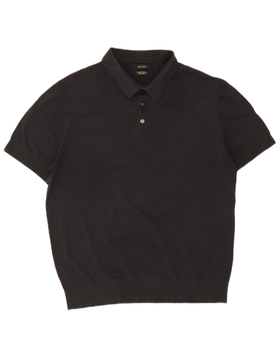 Polo da uomo Massimo Dutti grande in cotone nero