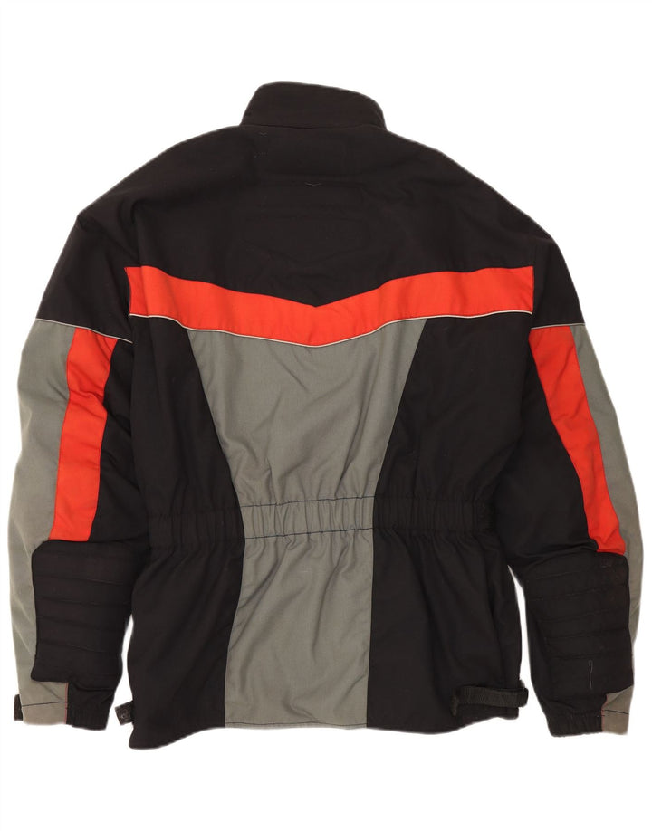 Vintage Mens Racer Jacket UK 40 Large Black Colourblock