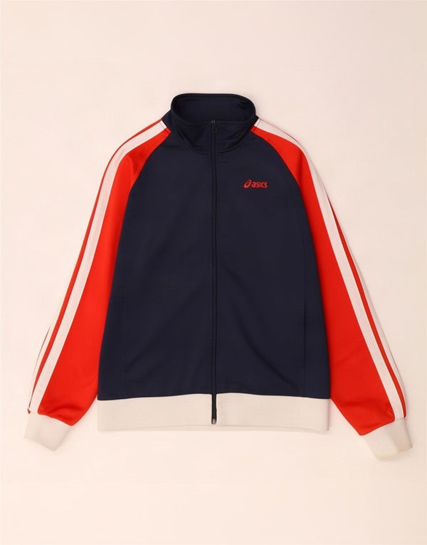 Asics Veste de Survêtement Homme Bleu Marine Moyen Colourblock