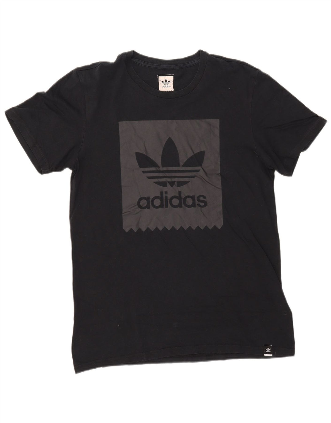Adidas Mens Graphic T-Shirt Top Medium Navy Blue Cotton