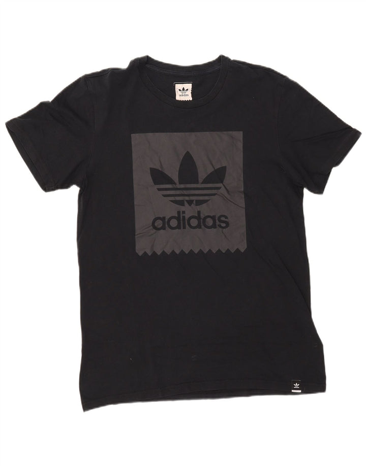 Adidas Mens Graphic T-Shirt Top Medium Navy Blue Cotton