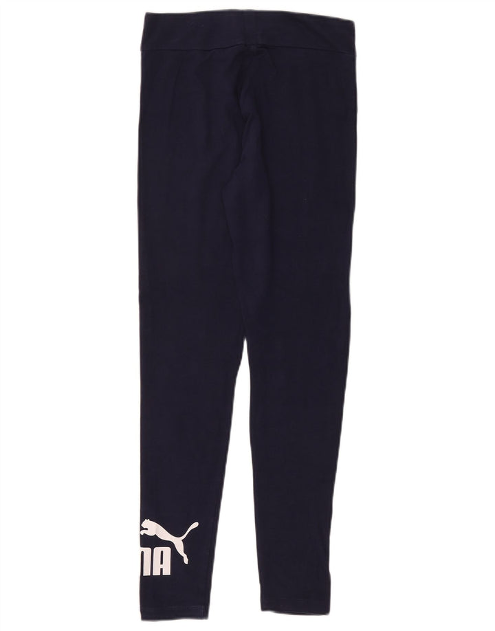 PUMA Damen Graphic Leggings UK 10 Small Marineblau