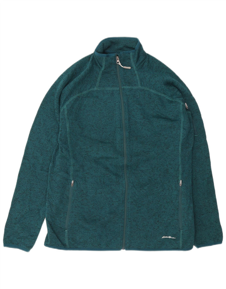 EDDIE BAUER Womens Tracksuit Top Jacket UK 18 XL Green Polyester