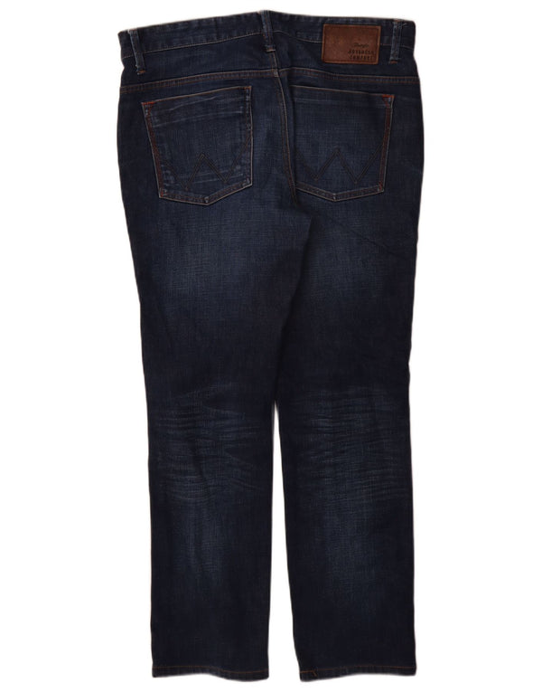 Wrangler Mens Straight Jeans W32 L30 Navy Blue