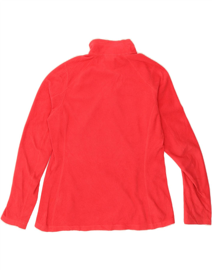 THE NORTH FACE Womens Zip Neck Fleece Jumper UK 14 Medium Red Polyester Vintage The North Face and Second-Hand The North Face from Messina Hembry 