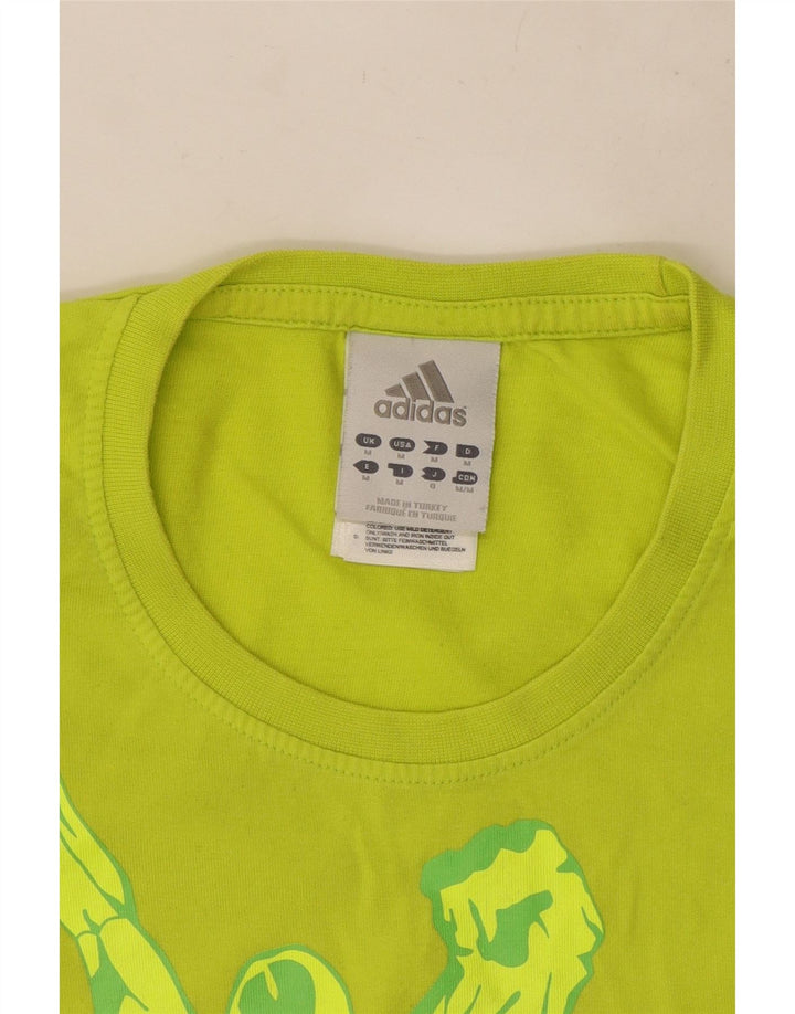 Adidas grafisk T-shirt top mellem grøn bomuld til mænd