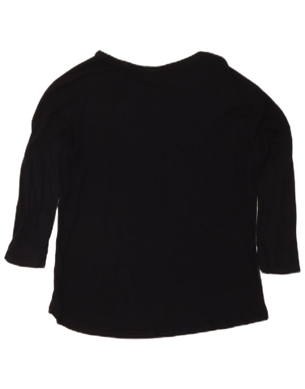 Massimo Dutti Dame Top 3/4 ærmer UK 12 Medium Sort