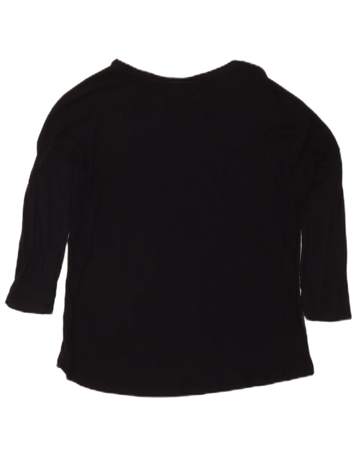 Massimo Dutti Damen Top 3/4 Ärmel UK 12 Medium Schwarz