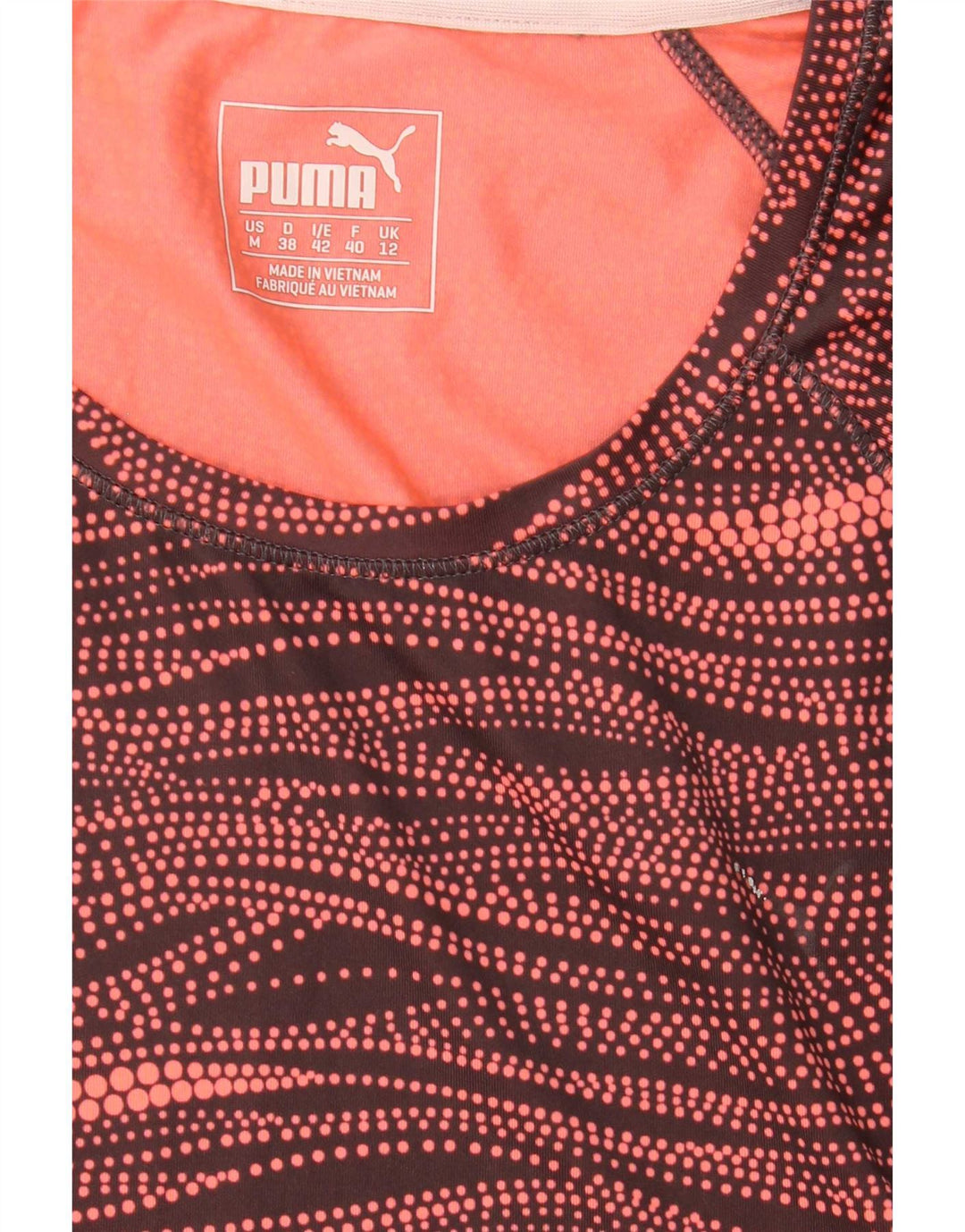 Puma T-shirt à motif abstrait pour femme UK 12 Medium Multicolore