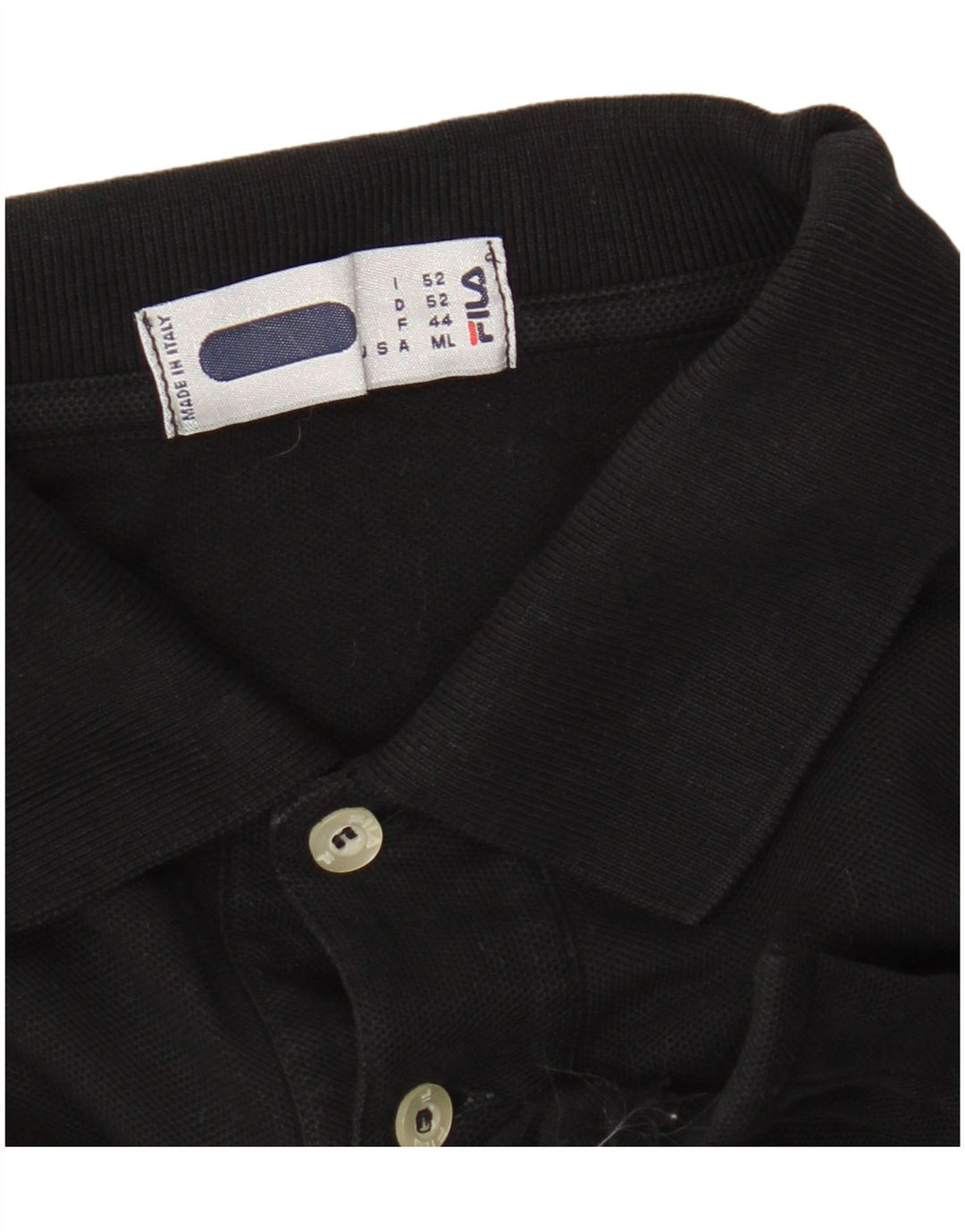 Fila Mens Polo Shirt Medium Black