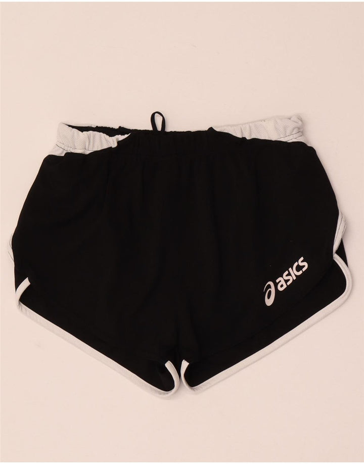 Asics Womens Sport Shorts UK 8 Small  Black Colourblock