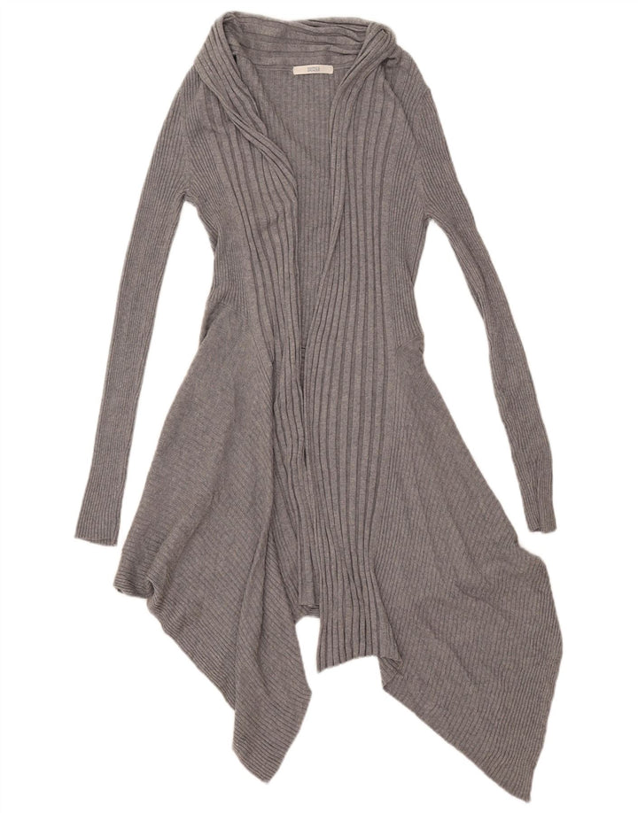Marks & Spencer Dame Oversized Longline Cardigan Sweater UK 10 Small Grey