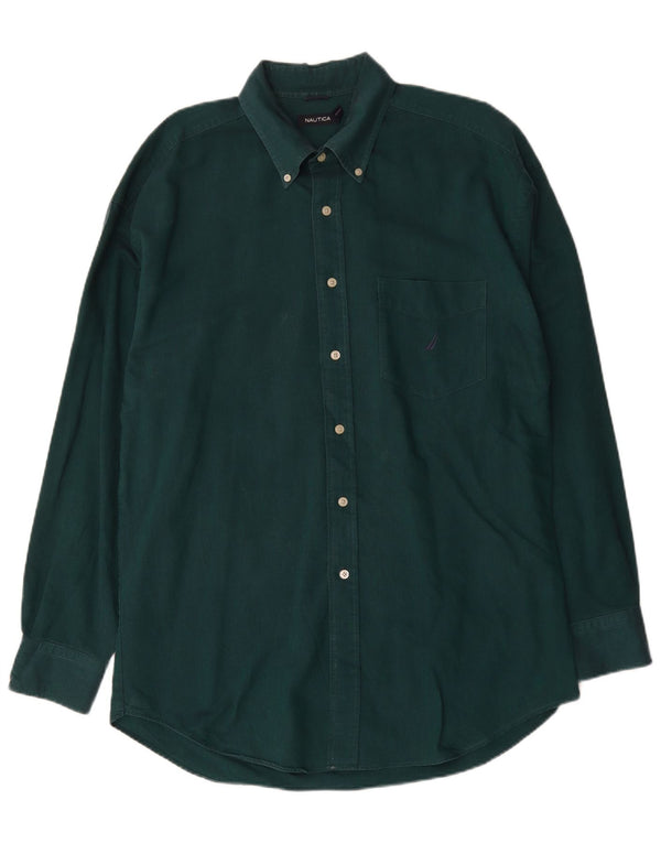 Camisa masculina Nautica XL verde algodão