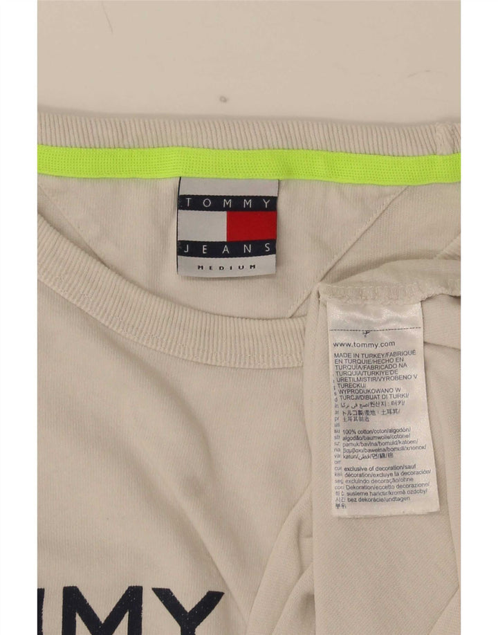Tommy Hilfiger Mens Graphic T-Shirt Top Medium Beige Cotton