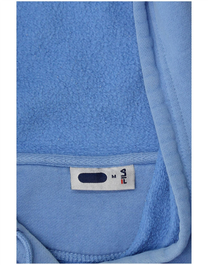 FILA Womens Oversized Hoodie Jumper UK 14 Medium Blue