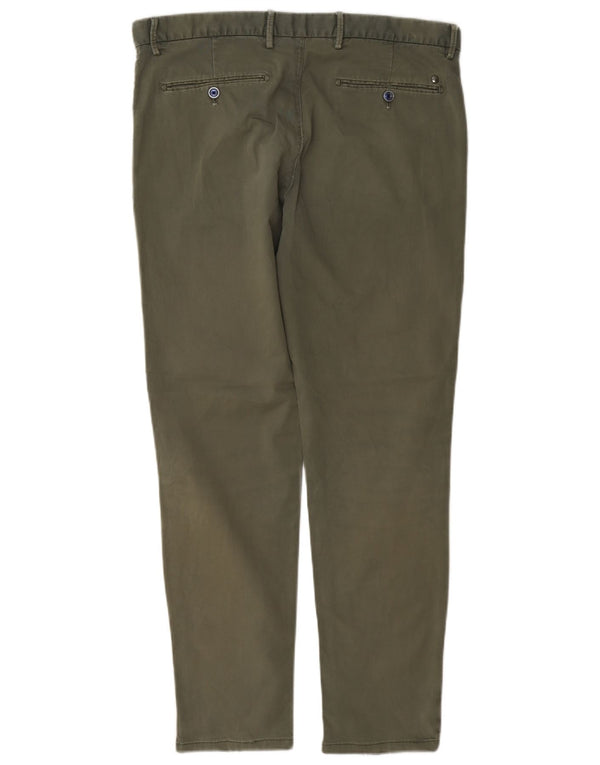 Massimo Dutti Mens Slim Fit Chino Trousers EU 44 Large W34 L29 Khaki