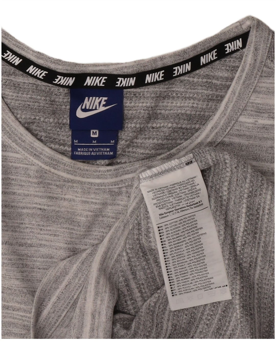 Nike herrevest top mellemgrå stribet bomuld