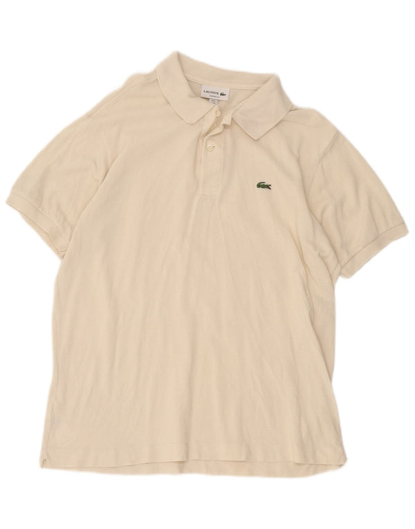 Lacoste Mens Classic Fit pólóing 6 XL méretű törtfehér pamut