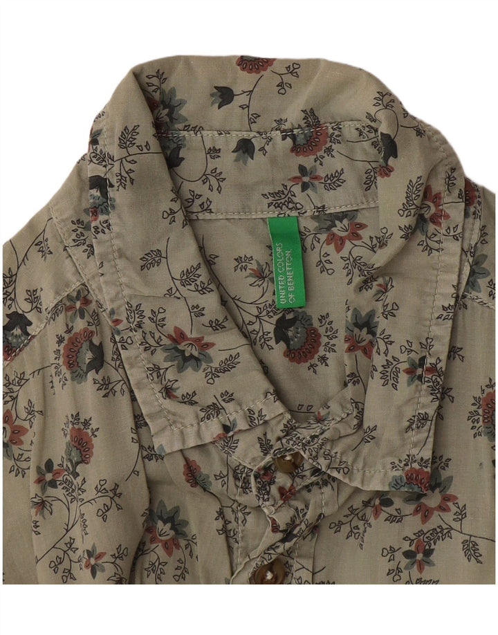 Benetton Herreskjorte Medium Grey Floral