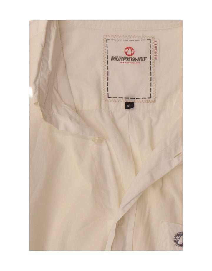 MURPHY & NYE Mens Regular Fit Shirt Small White
