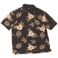 Tricou polo IZOD pentru bărbați, bumbac floral, negru mediu