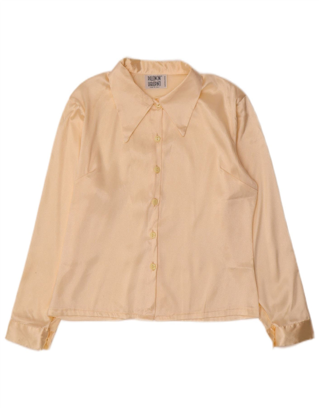 Vintage γυναικείο πουκάμισο μπλούζα UK 14 Medium Beige