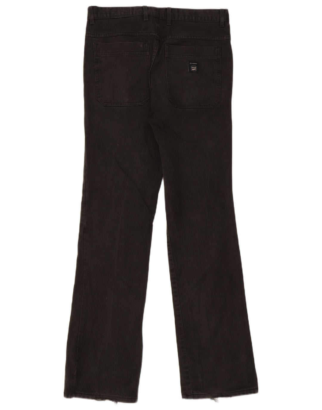 Gas Mens Bootcut Casual Trousers W31 L32 Black