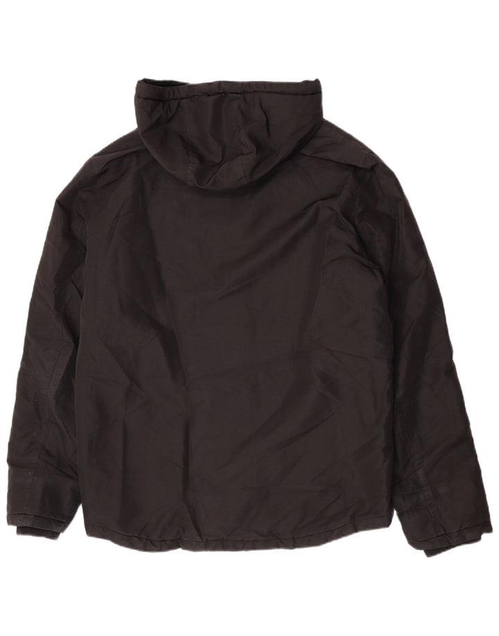Jack & Jones Mens Hooded Windbreaker Jacket UK 40 Large Black Polyester