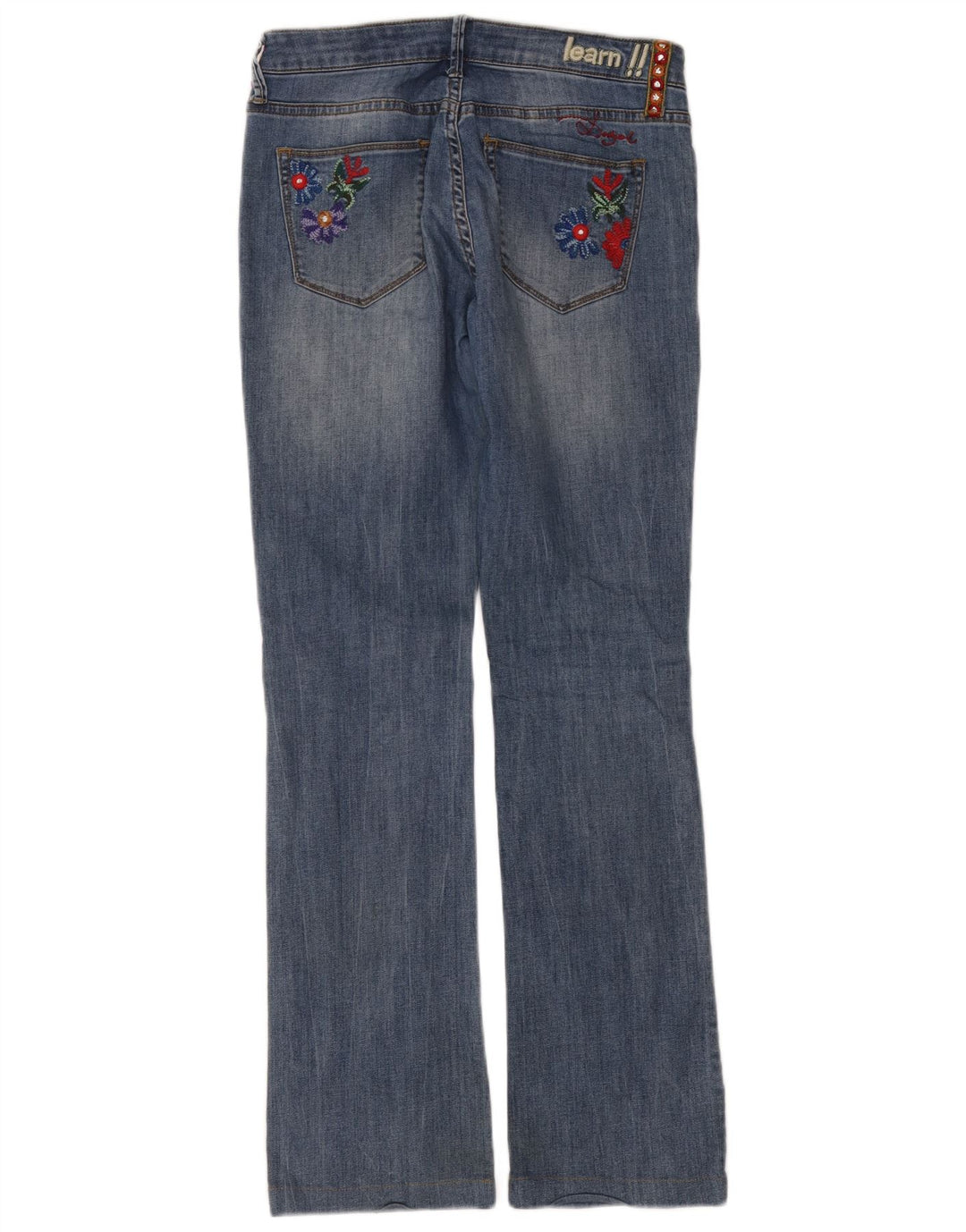 Jeans Bootcut da donna Desigual W32 L32 Blu floreale