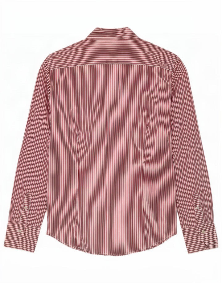 Benetton Chemise Femme UK 14 Grandes Rayures Rouges