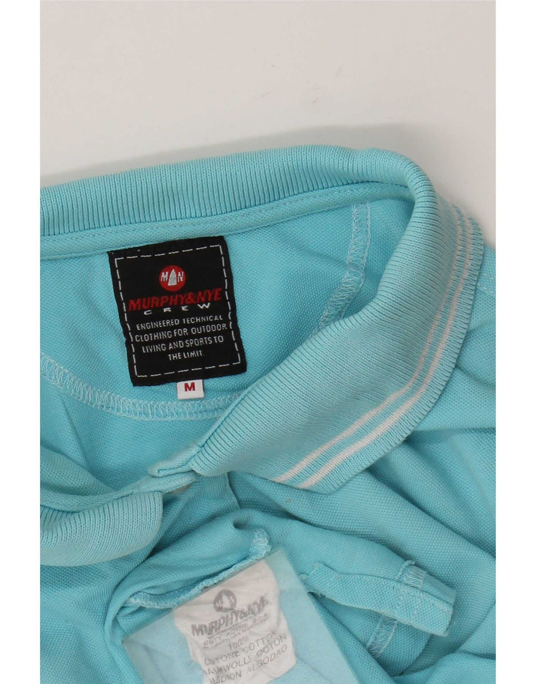 Murphy & Nye Dame Polo Shirt UK 12 Mellem blå stribet bomuld
