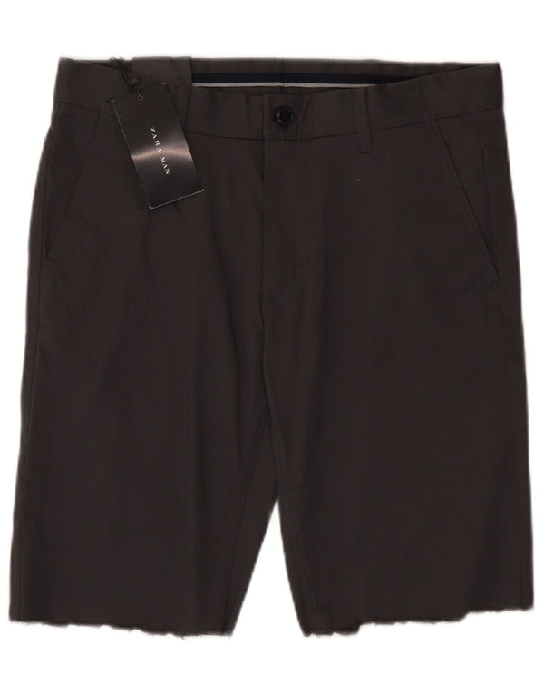 Zara Mens Chino Shorts EU 40 Medium W31  Grey Cotton