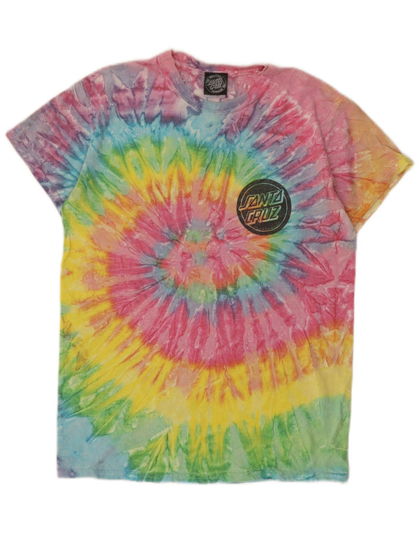 Santa Cruz Mens Graphic T-Shirt Top Small Multicoloured Tie Dye Cotton