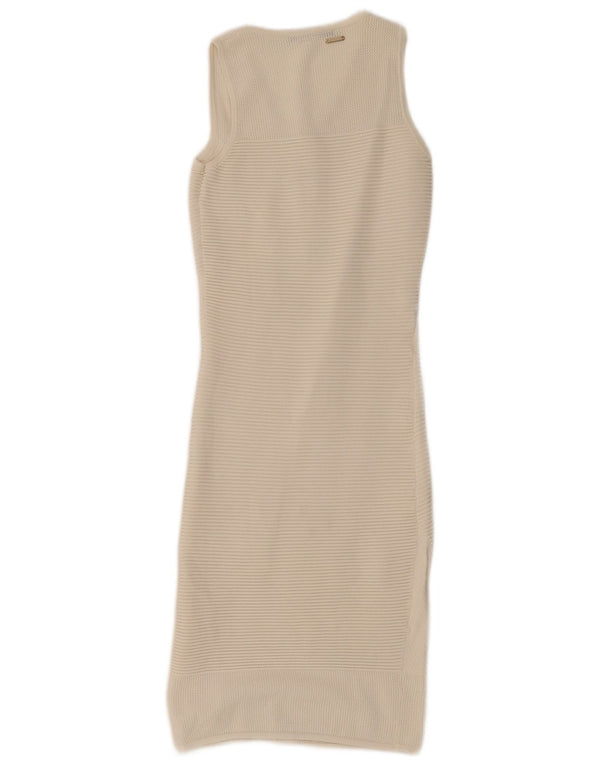 Guess Womens Crochet Sleeveless Bodycon Dress UK 4 XS White