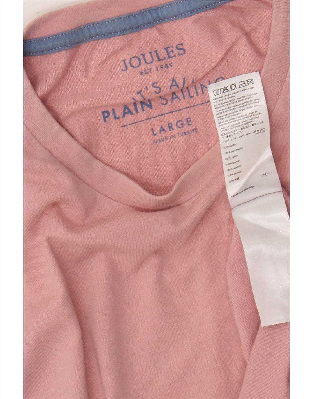 JOULES Herre T-Shirt Top Stor Pink Bomuld