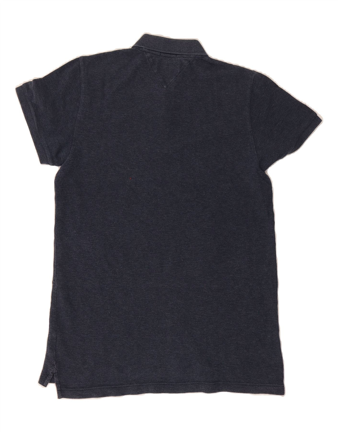 HILFIGER DENIM Mens Graphic Polo Shirt Medium Navy Blue Cotton Vintage Hilfiger Denim and Second-Hand Hilfiger Denim from Messina Hembry 