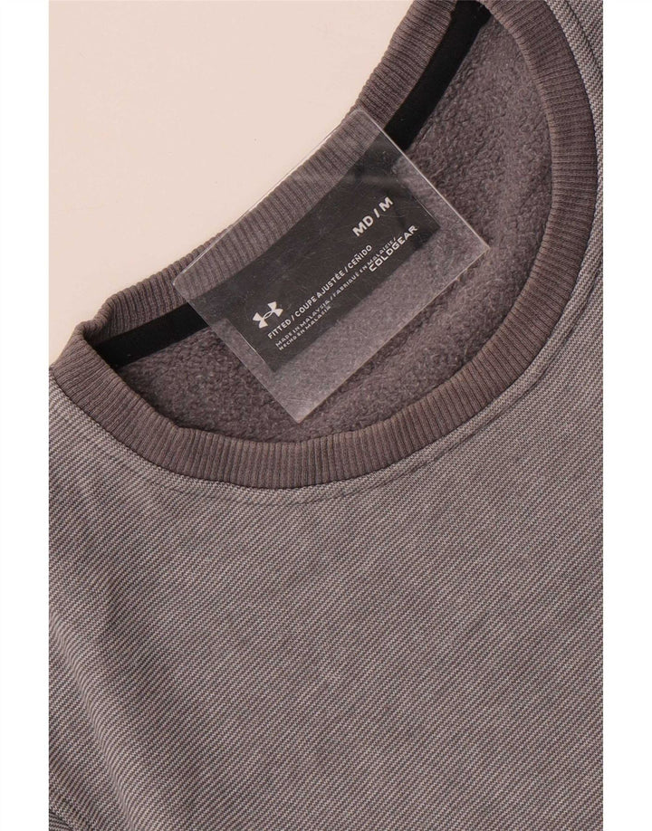 Under Armour Sweat-shirt pour homme Gris moyen à fines rayures