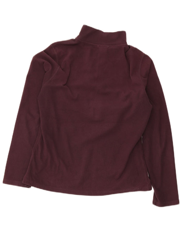 The North Face Damen-Fleecepullover mit Reißverschluss am Hals, UK 14, Größe L, Burgunderrot, Polyester