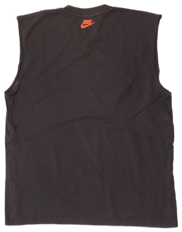 Nike Herre Grafisk Vest Top UK 42/44 Large Black Bomuld