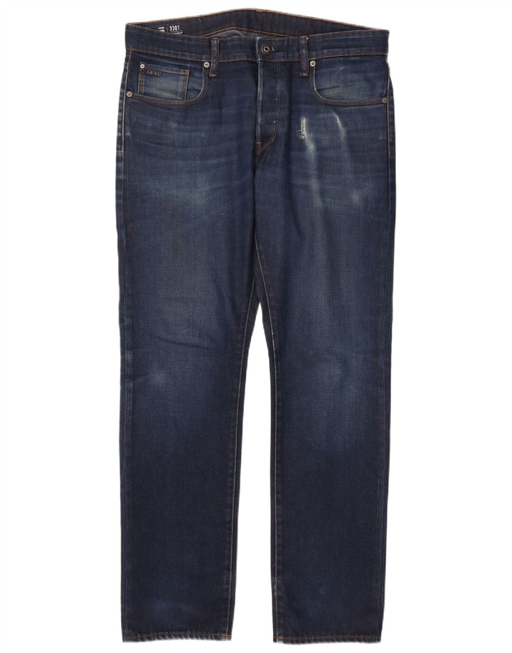 G-Star Slim Jeans til mænd W38 L34 Marineblå bomuld