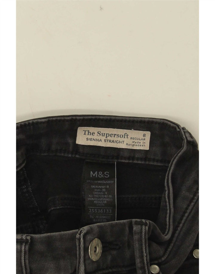 Marks & Spencer Womens Sienna Straight Jeans UK 8 Small W24 L30 Grey