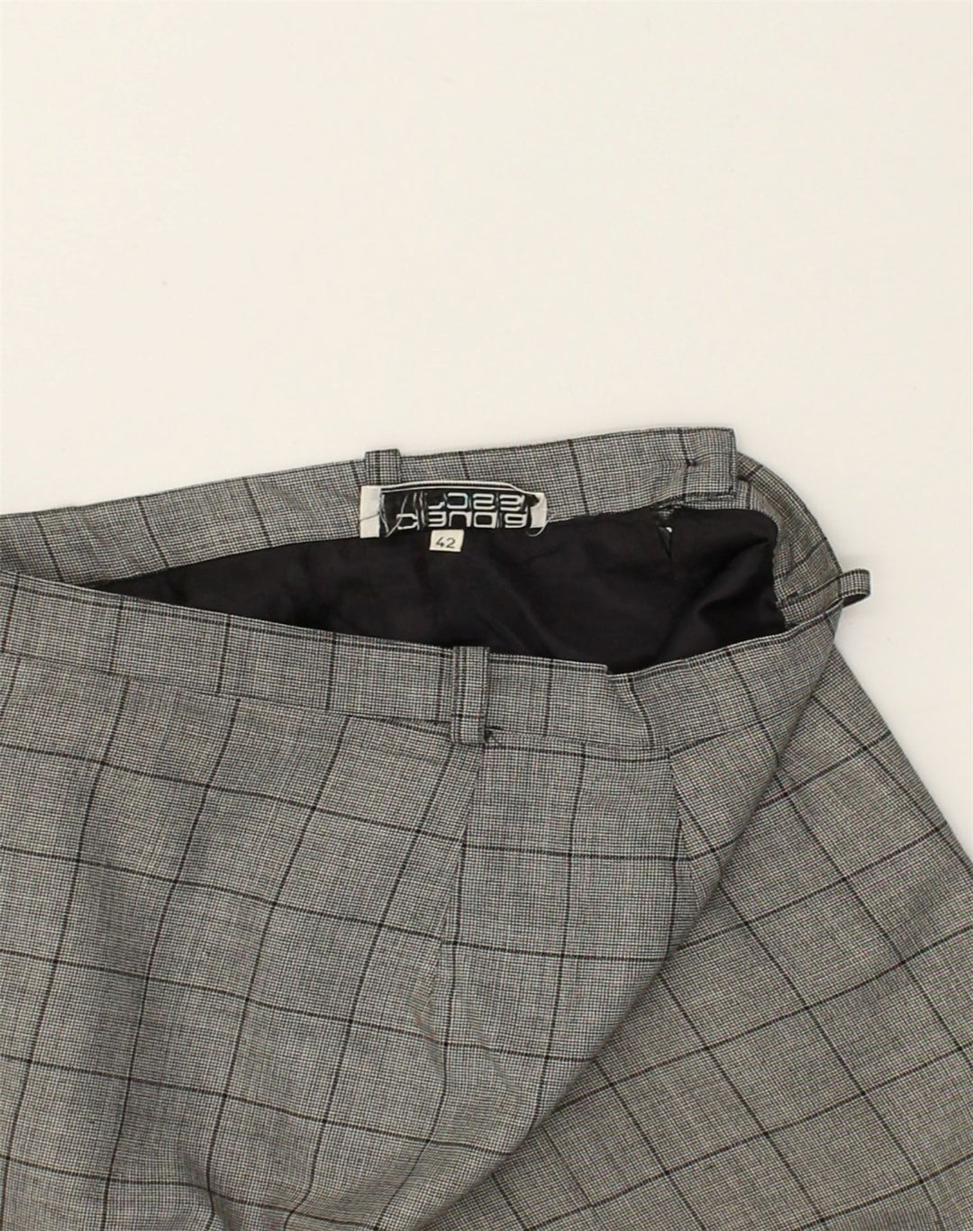 VINTAGE Womens High Waist Pencil Skirt IT 42 Medium W26 Grey Check | Vintage Vintage | Thrift | Second-Hand Vintage | Used Clothing | Messina Hembry 