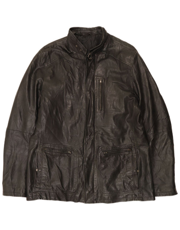 Vintage herre læderjakke UK 42 XL Sort