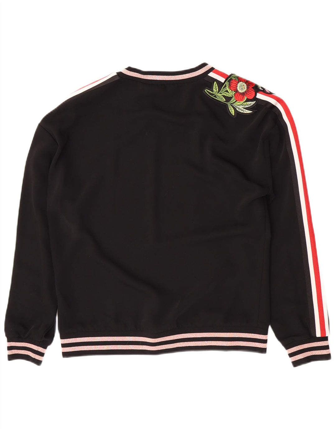Damska bluza z grafiką Ted Baker UK 14, średnia czarna w kwiaty