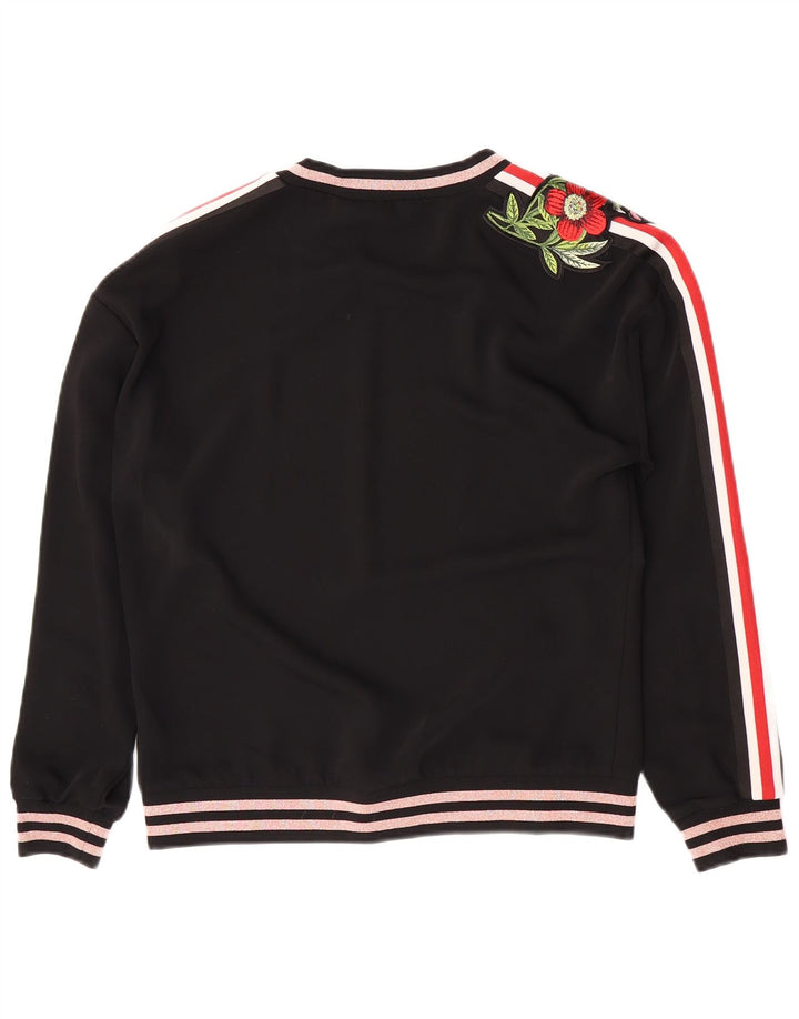 Damska bluza z grafiką Ted Baker UK 14, średnia czarna w kwiaty